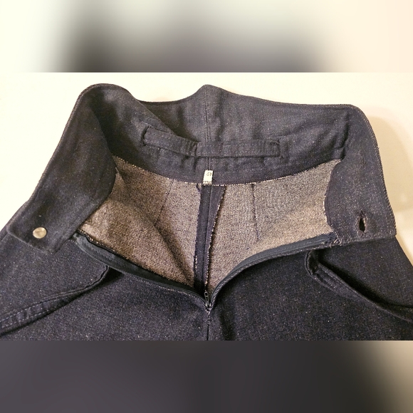 Vintage DENIM High Waist A-Line Flared Midi Skirt - Picture 14 of 16